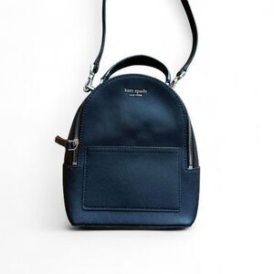 Kate Spade Mini Convertible Crossbody Tote Bag Purse in Black Leather